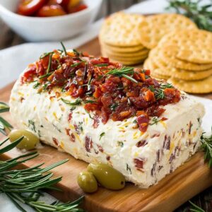 Italian Antipasto Cream Cheese Log Recipe