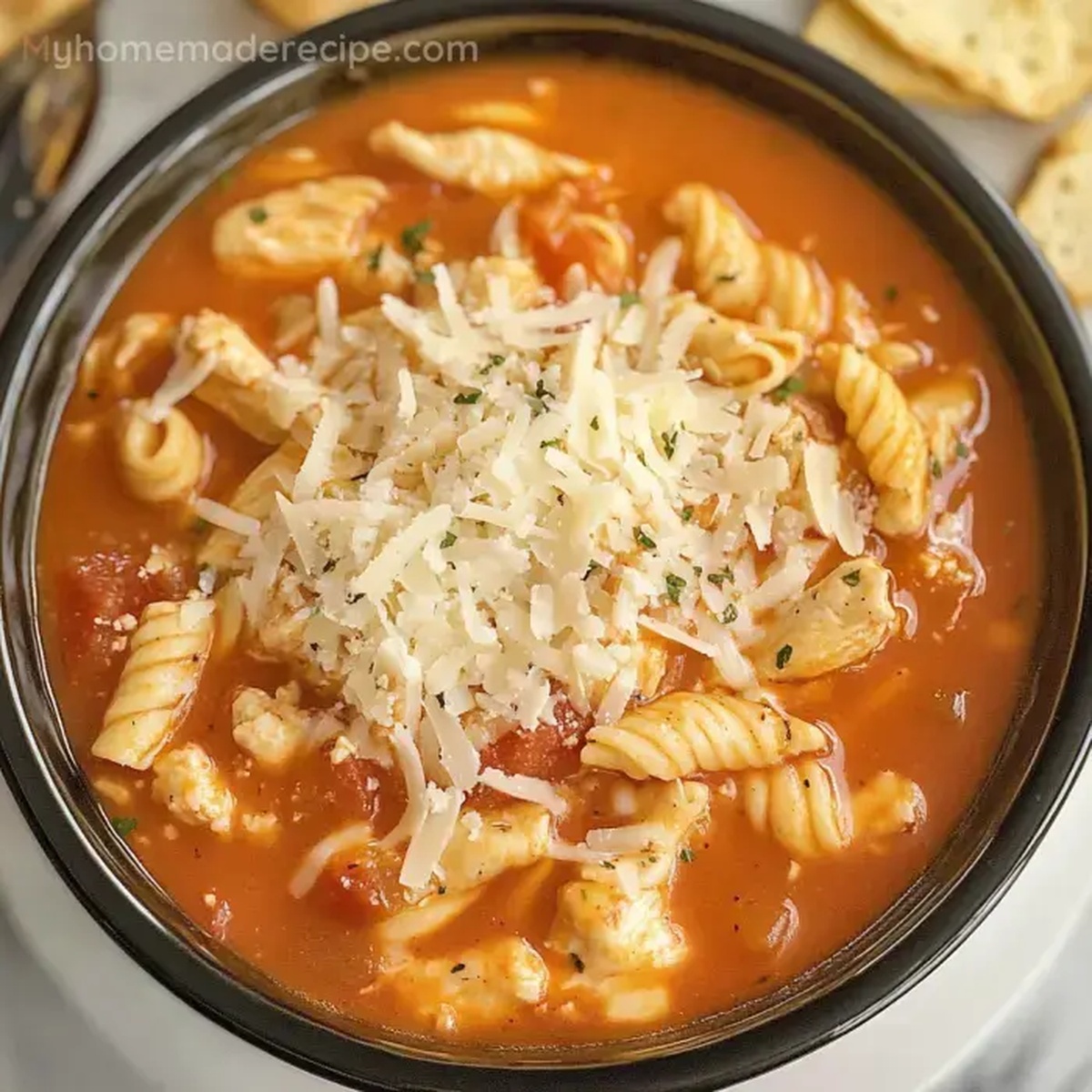 Easy Crock Pot Chicken Parmesan Soup Recipe