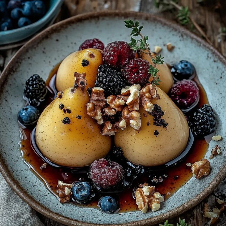Baked Pears with Berries Recipe