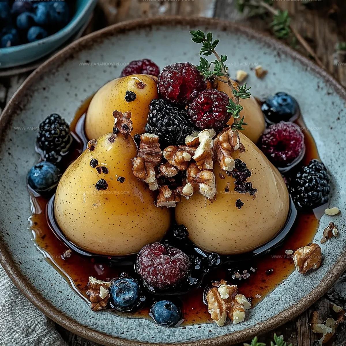 Baked Pears with Berries Recipe