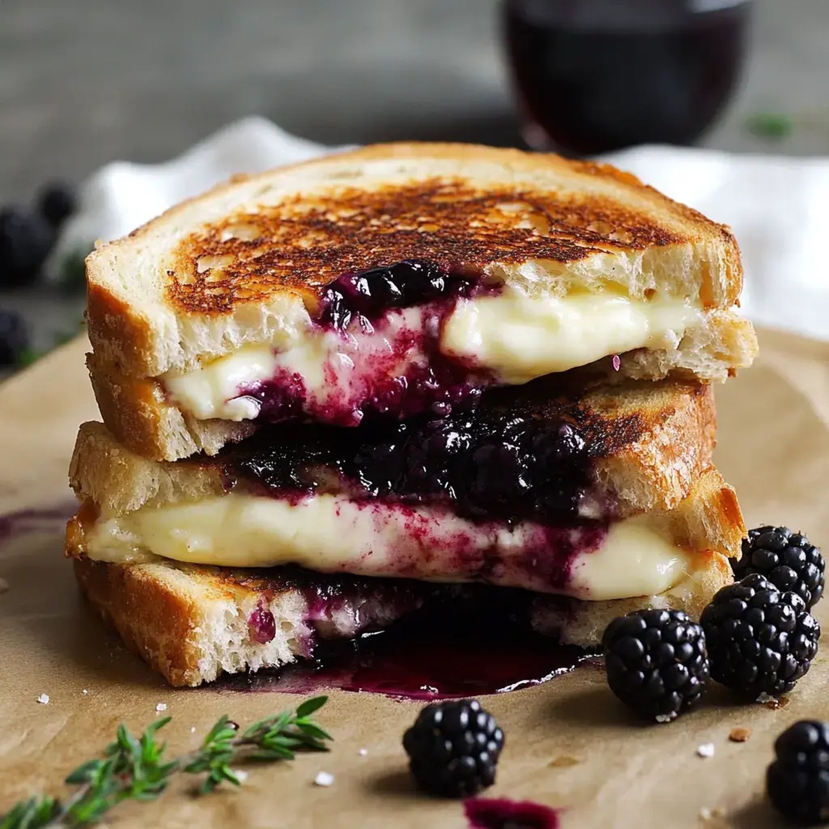 Blackberry Balsamic and Brie Grilled Cheese Recipe