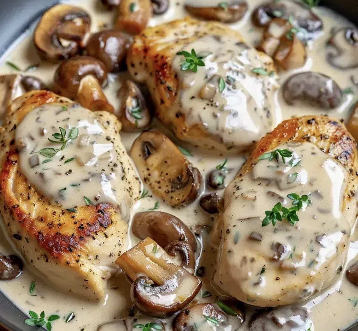 Chicken and Mushrooms in Creamy Sauce Recipe