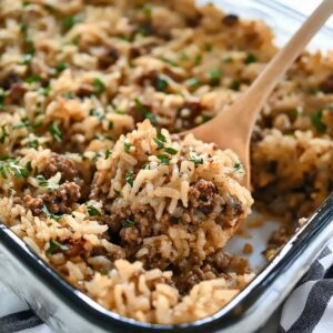 French Onion Beef Rice Casserole Recipe