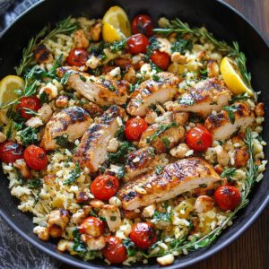 Greek Chicken and Lemon Rice Recipe