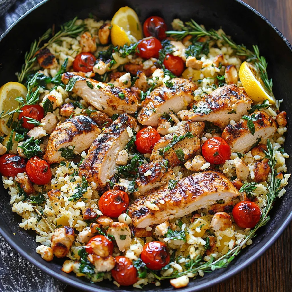 Greek Chicken and Lemon Rice Recipe