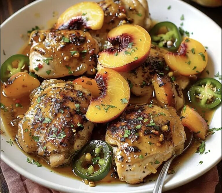 Sweet and Spicy Jalapeno Peach Chicken Recipe