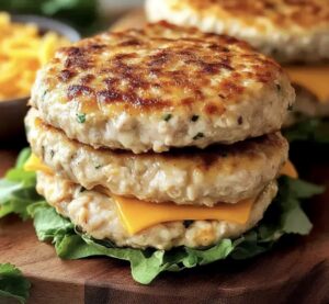 Cheddar Ranch Chicken Burgers Recipe