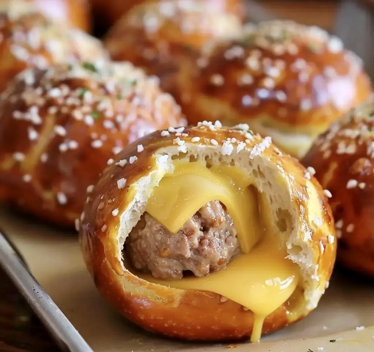 Cheeseburger Pretzel Bombs Recipe