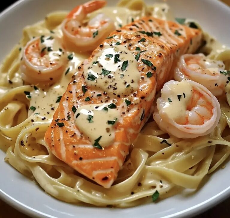 Salmon and Shrimp Alfredo Recipe