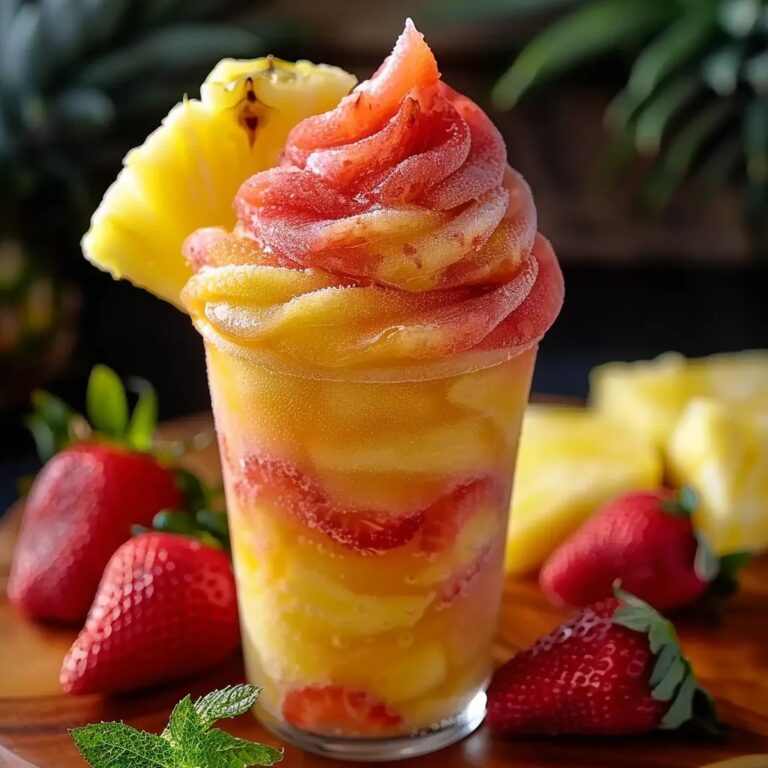 Pineapple Strawberry Swirled Slushies Recipe