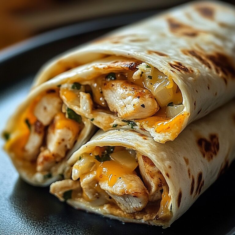 Cheesy Garlic Chicken Wraps Recipe