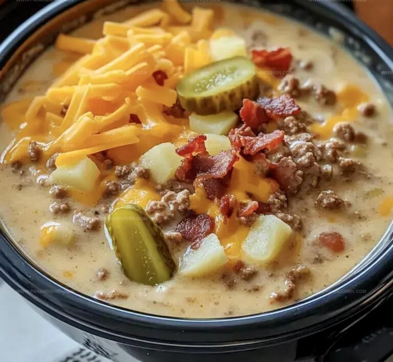 Comforting Crockpot Cheeseburger Soup Recipe