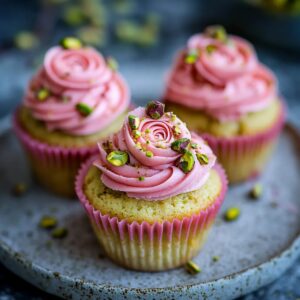 Pistachio Rose Vegan Cupcakes Recipe