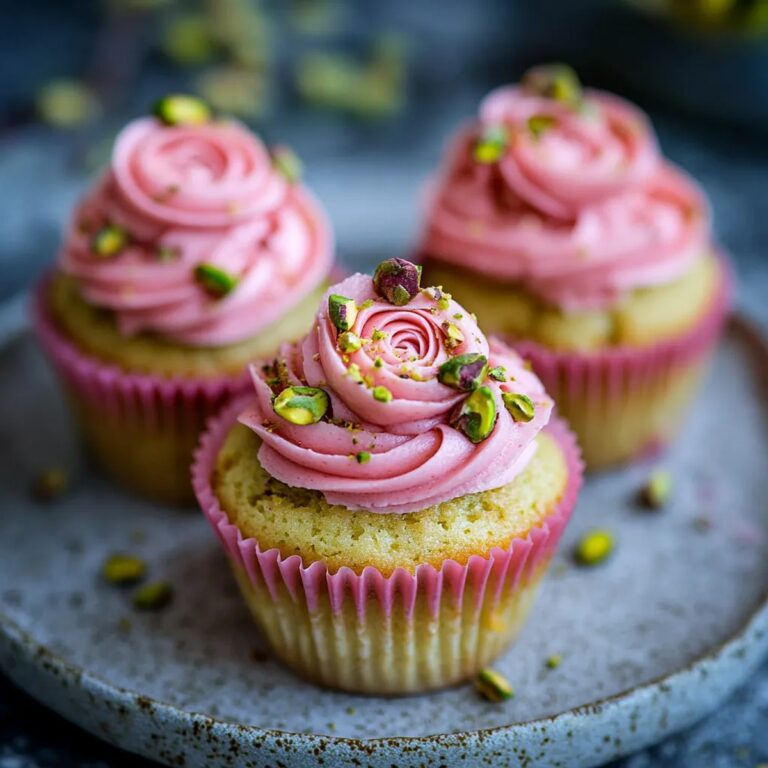 Pistachio Rose Vegan Cupcakes Recipe