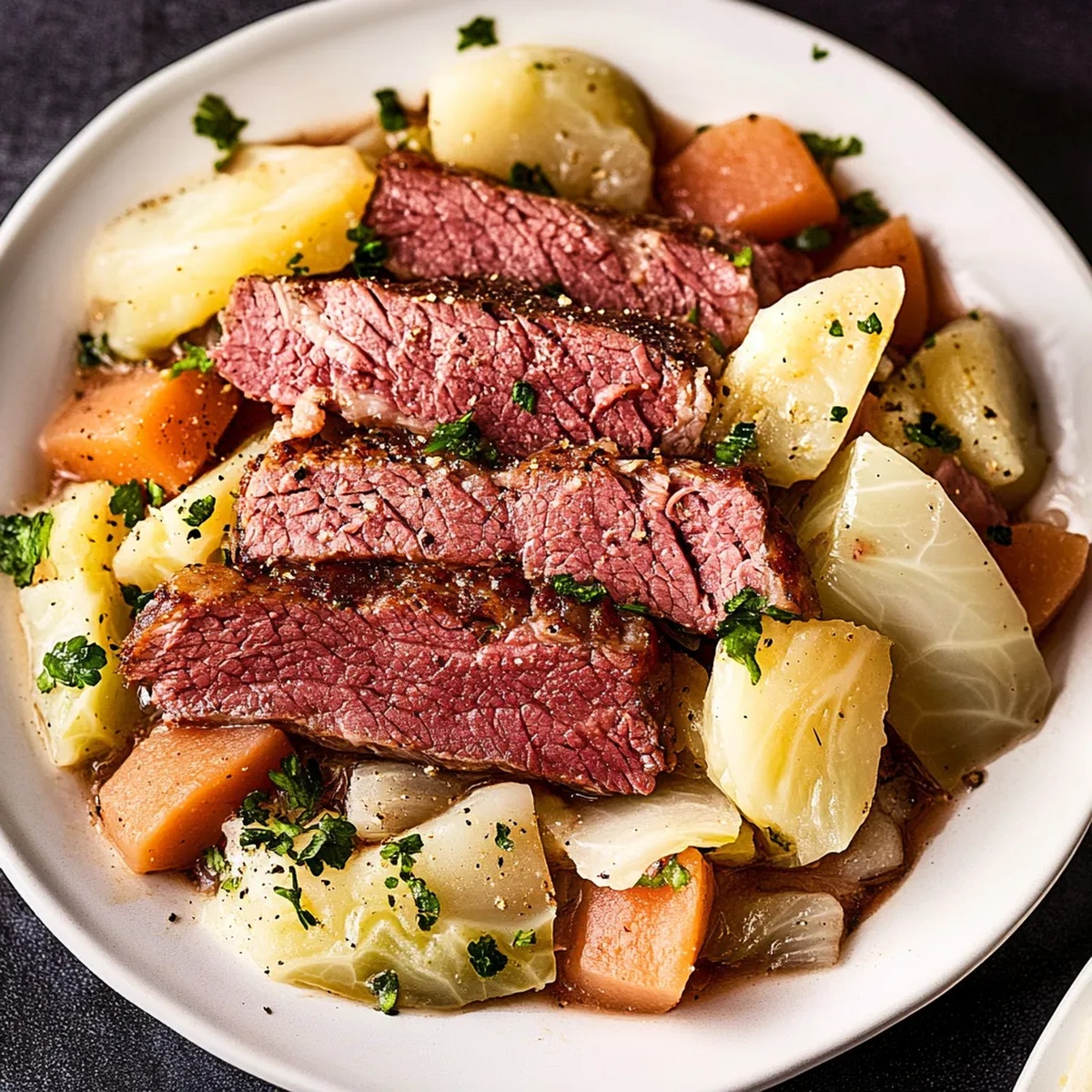 Slow Cooker Corned Beef Cabbage Recipe