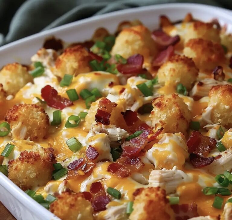 Chicken Bacon Ranch Tater Tot Casserole Recipe