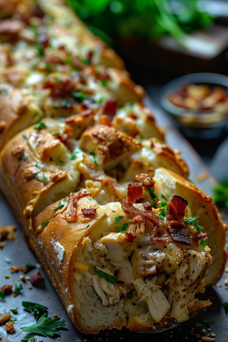 Chicken Bacon Ranch Stuffed Bread Recipe