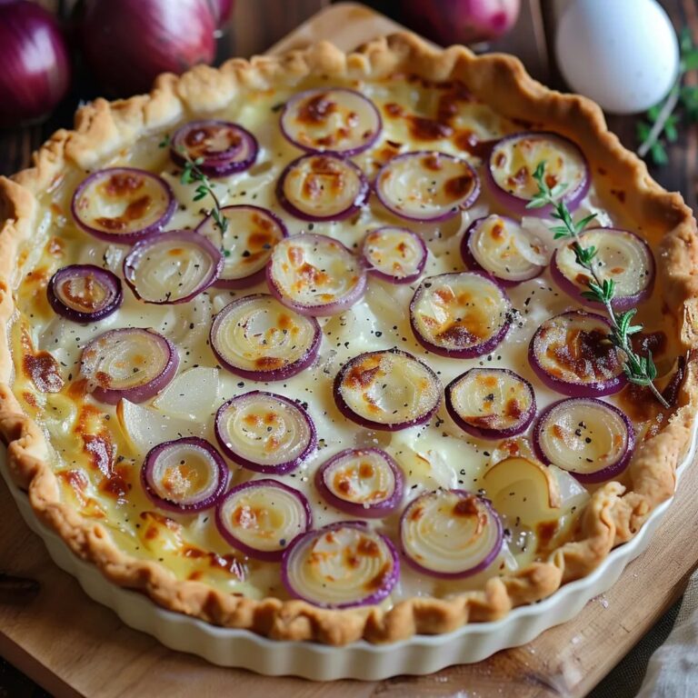 Onion Cottage Cheese Tart Recipe
