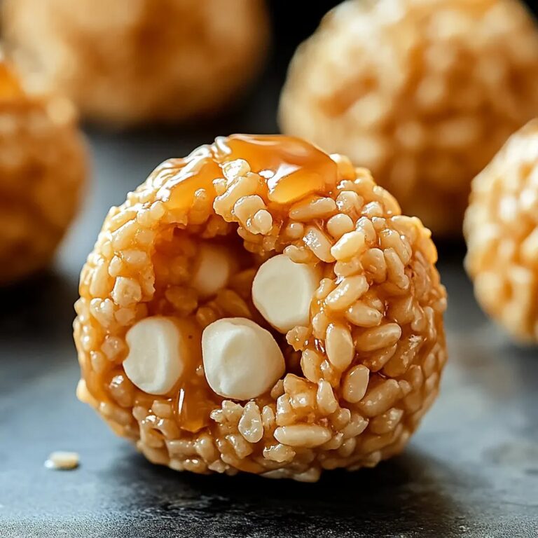 Caramel Marshmallow Rice Krispie Balls Recipe