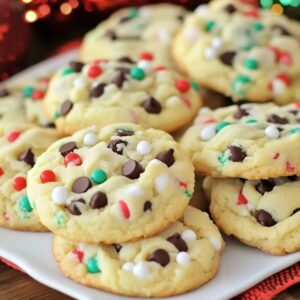 Cake Mix Chocolate Chip Santa Cookies Recipe