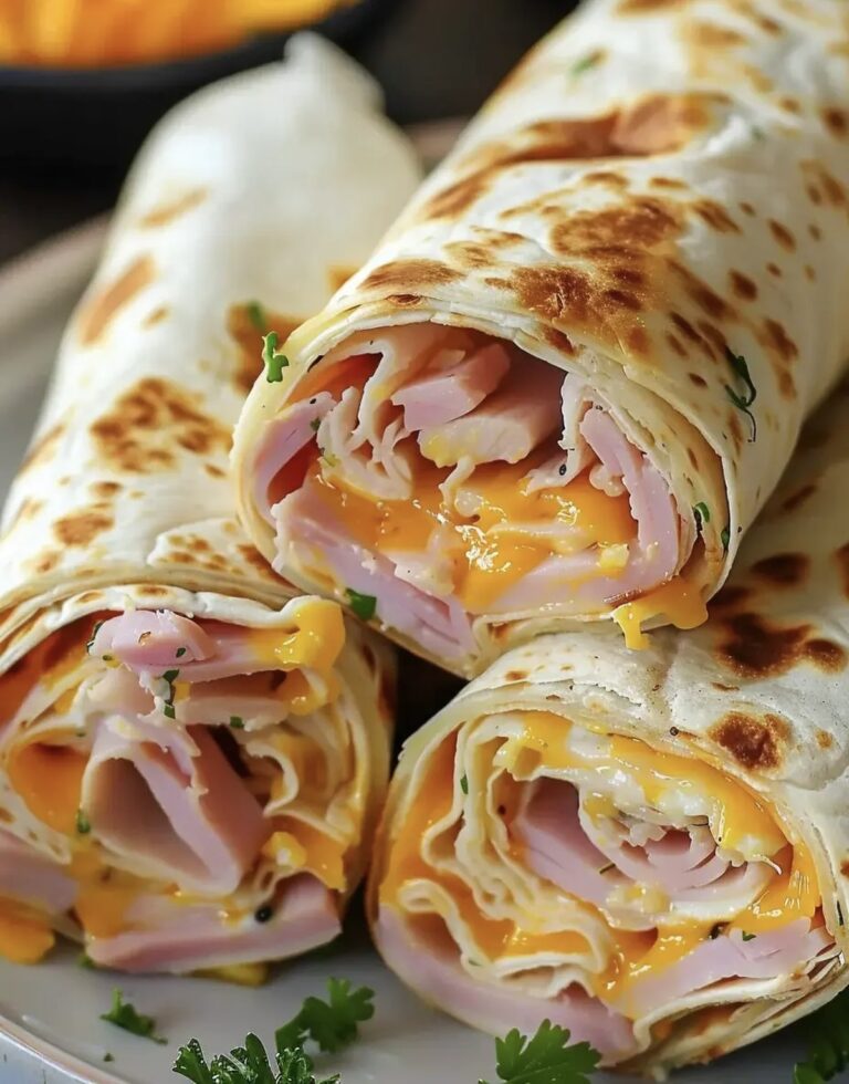 Air Fryer Hot Chicken Ham & Cheese Wraps Recipe