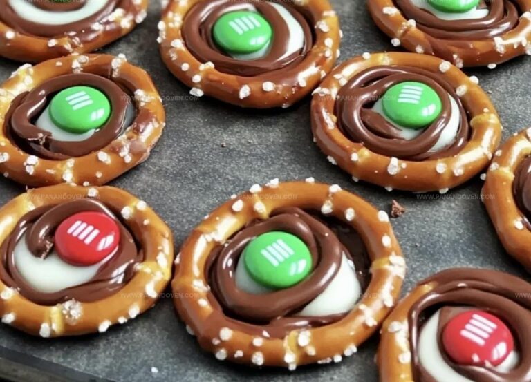 Festive Chocolate Pretzel Rings with Kisses and M&Ms Perfect Holiday Treat Recipe