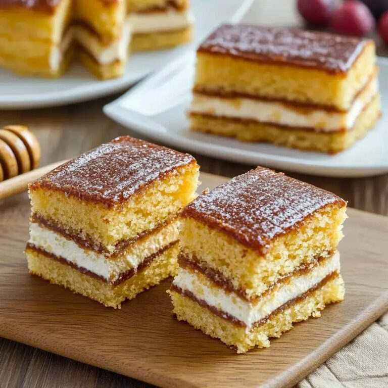 Honey Cake Slices Slovakian Petit Fours Recipe