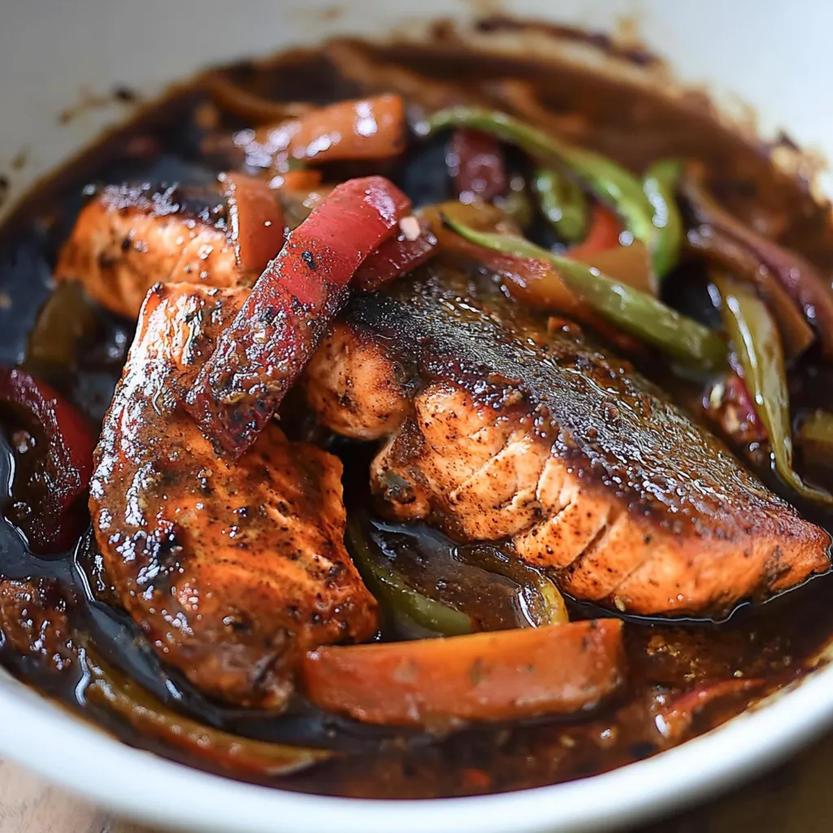 Caribbean Brown Stew Salmon Recipe