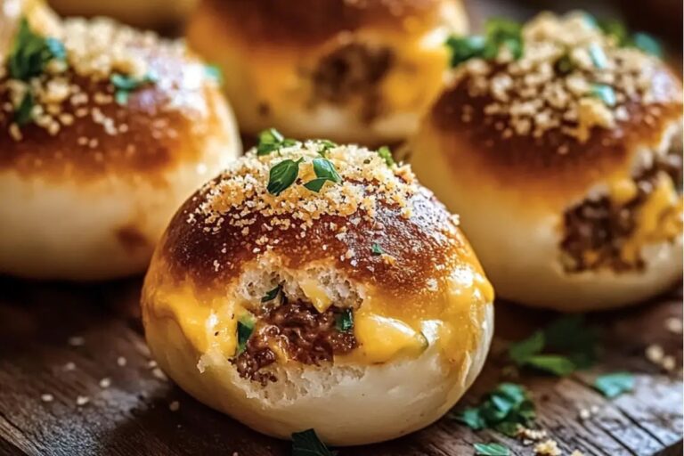Garlic Parmesan Cheeseburger Bombs Recipe