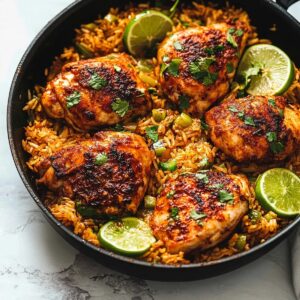 One Pan Chili Lime Chicken & Rice Recipe