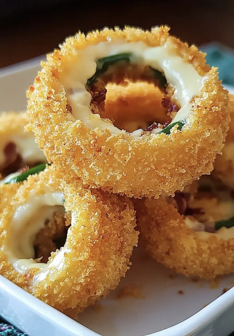Jalapeno Popper Stuffed Onion Rings Recipe