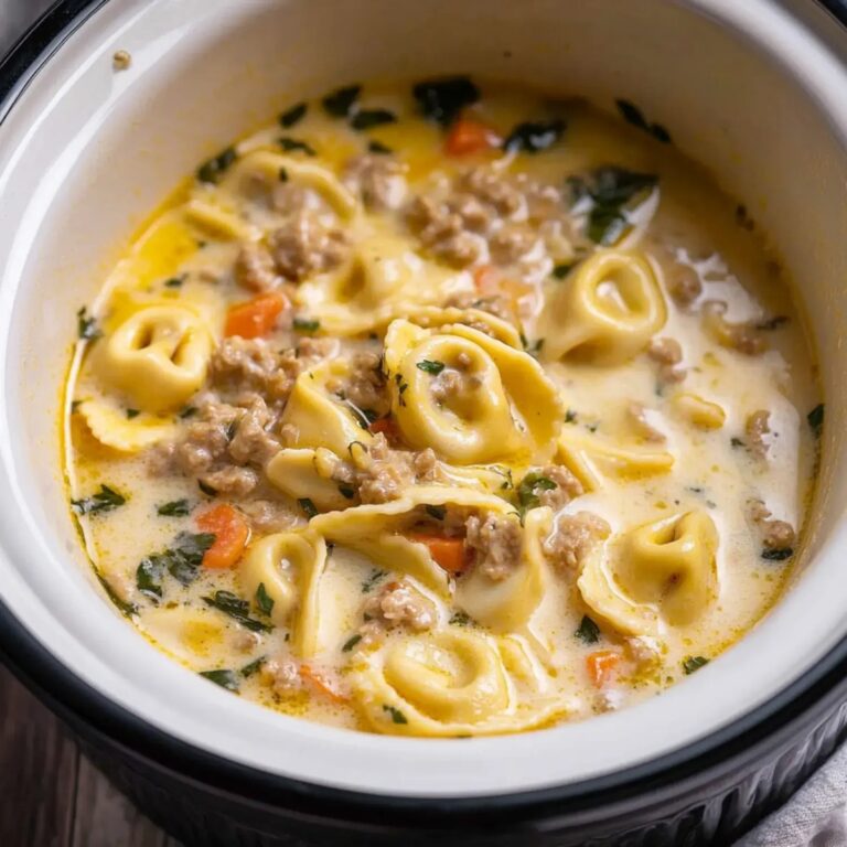 Creamy Crockpot Tortellini Soup Recipe