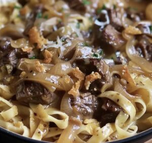 French Onion Beef and Noodles Recipe