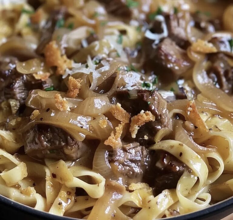 French Onion Beef and Noodles Recipe