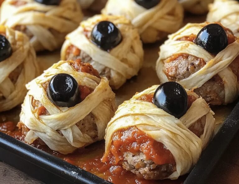 Halloween Mummy Meatballs Recipe