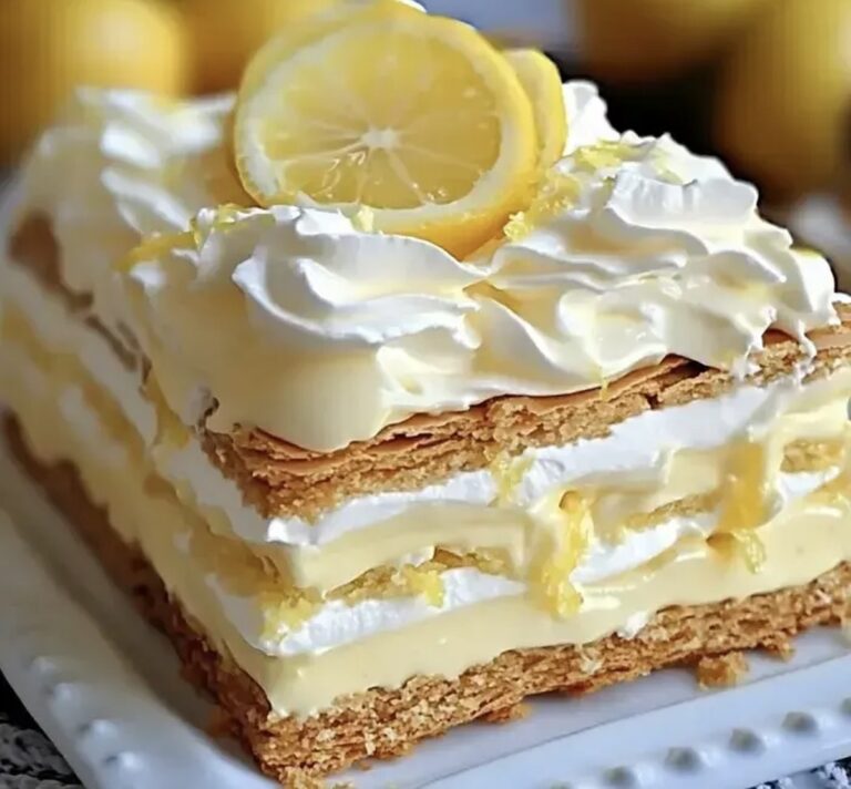 No-Bake Lemon Eclair Cake Recipe