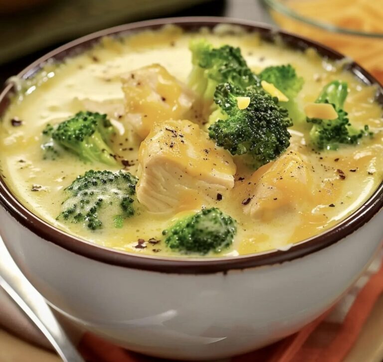 Cheesy Chicken Broccoli Soup Recipe