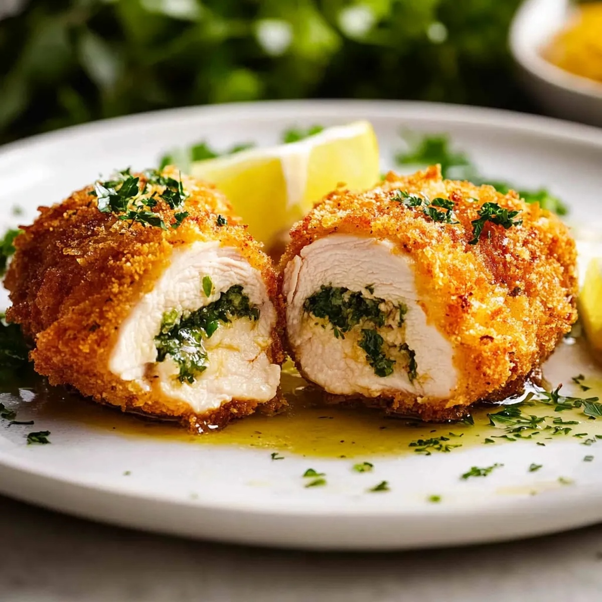 Crispy Chicken with Herb Butter Recipe