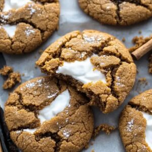 Molasses Marshmallow Stuffed Cookies Recipe