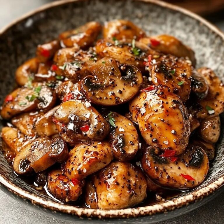 Black Pepper Chicken with Mushrooms Recipe