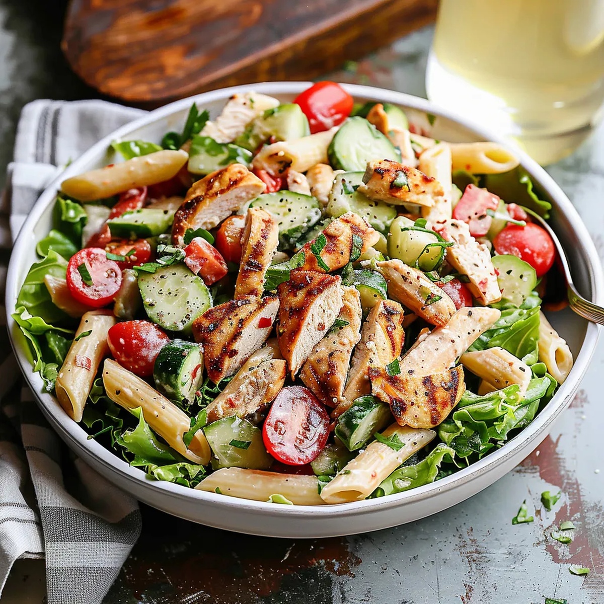 Chicken Caesar Pasta Salad Recipe