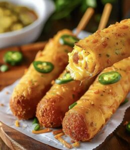 Cheesy Jalapeno Corn Dogs Recipe