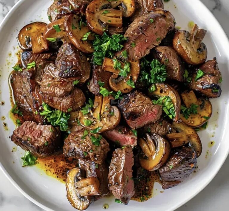Cajun Butter Steak Bites with Mushrooms Recipe
