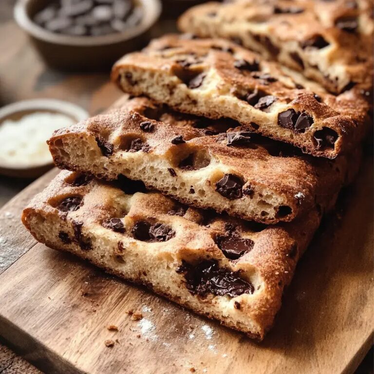 Chocolate Sourdough Focaccia Bread Recipe