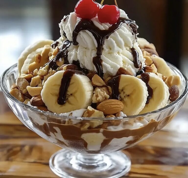 Ice Cream Sundae with Banana and Nuts Recipe