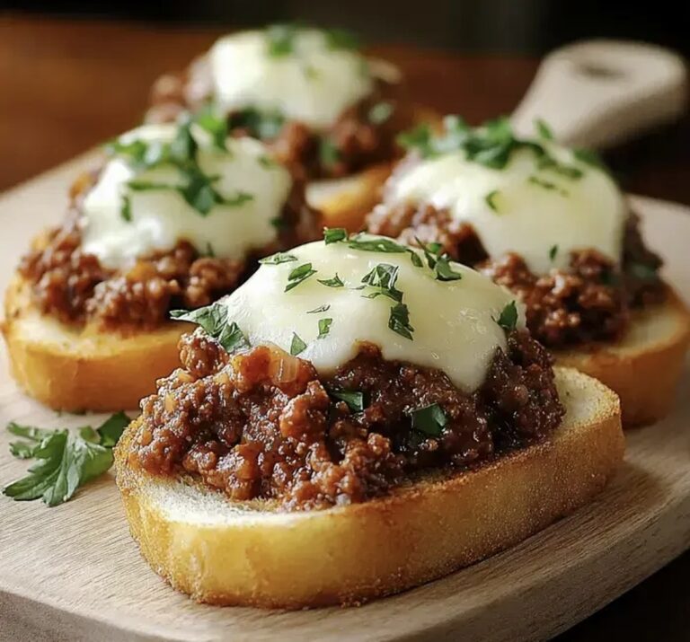 Open-Faced Garlic Toast Sloppy Joes Recipe