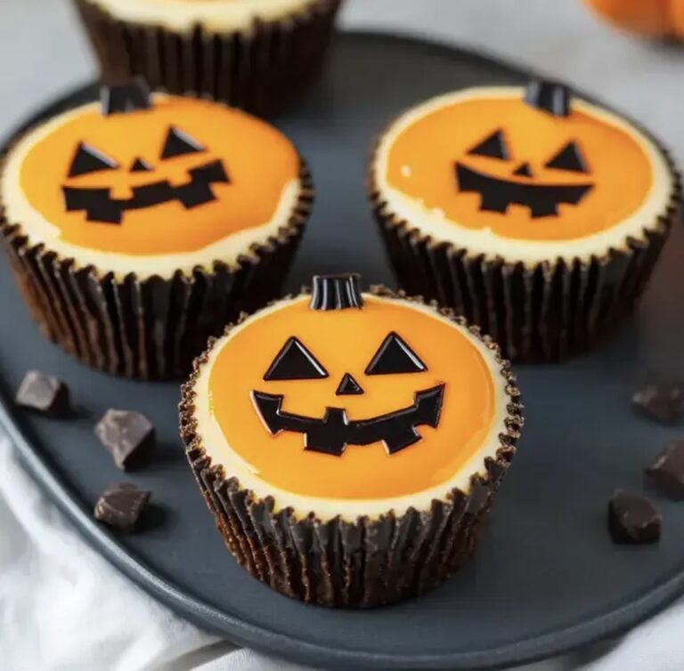 Jack-o-Lantern Cheesecakes Recipe