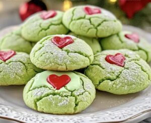 Festive Christmas Grinch Cookies with Peppermint Flavor Recipe