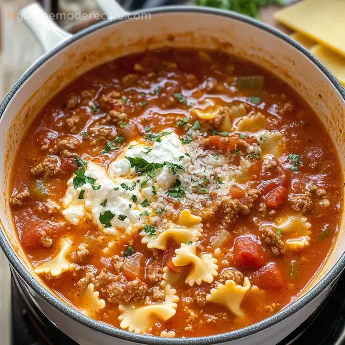 The BEST Lasagna Soup Comfort in a Bowl Recipe