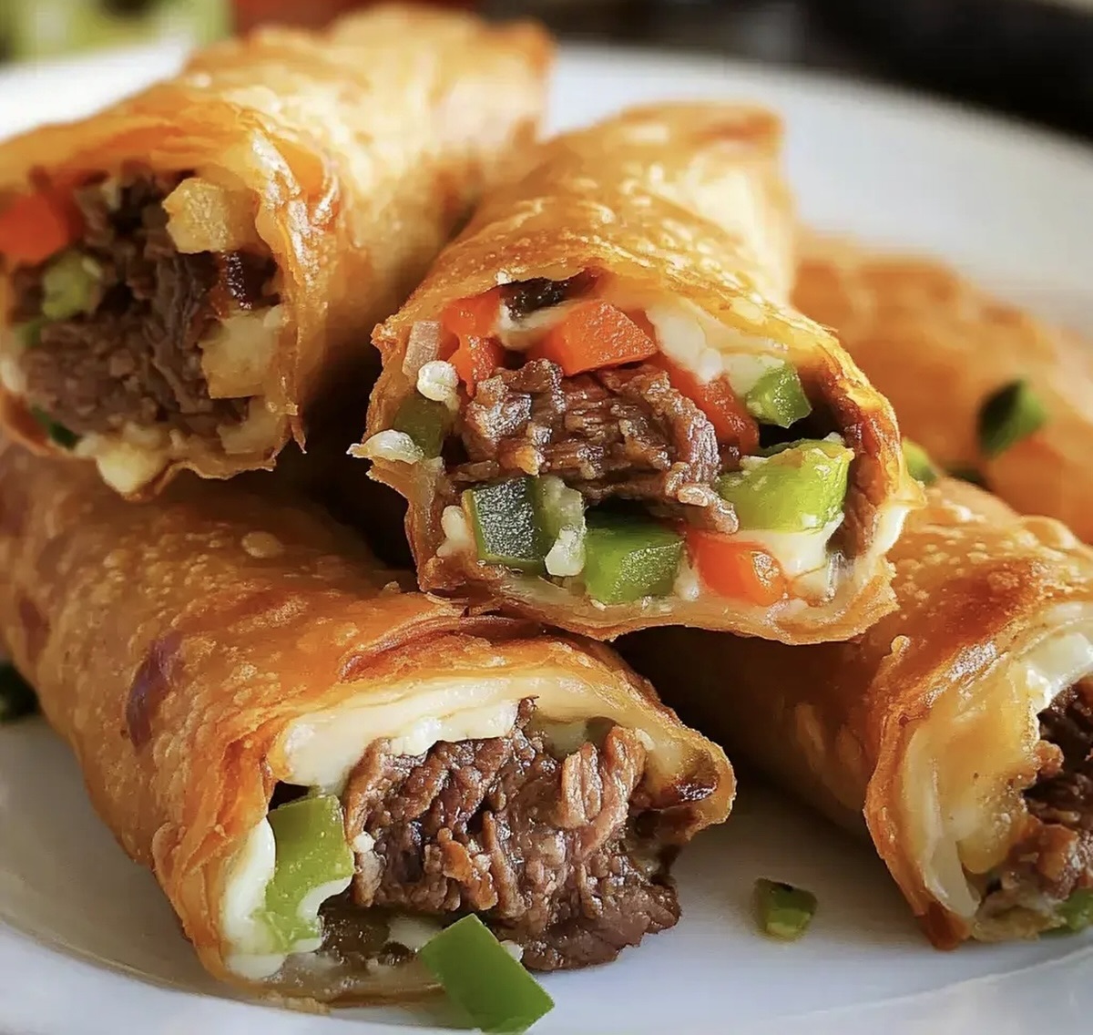 Philly Cheese Steak Egg Rolls Recipe